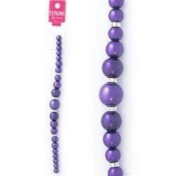 AussieSuperStore Jewellery Making Supplies Purple Strung Beads Glass Pearls and Rondelles (in 8 colors) Strung Beads Glass Pearls and Rondelles | Jewellery Making Beads Accessories 9323823179359 BBS2014133