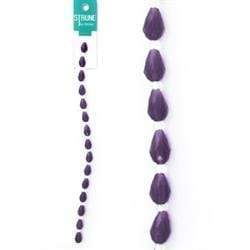 SuperCraftOnline Beads Purple Strung Beads Glass Teardrop Facet 11mm (in 7 colors)