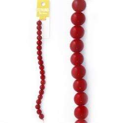 AussieSuperStore Jewellery Making Supplies Red Beads Strung Glass Round 10mm 20pcs (in 2 colors) Beads Strung Glass Round 10mm 20pcs | Jewellery Making Beads 9323823182830 BBS2014415
