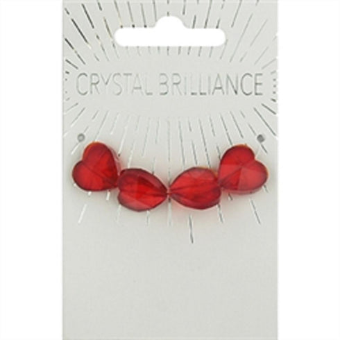 AussieSuperStore Jewellery Making Supplies Red Chinese Crystal Hearts Beads (in 4 colours) Chinese Crystal Hearts Beads (in 4 colours) | Jewellery Making Beads | Jewellery Making Supplies 9323823205201 CRY19004
