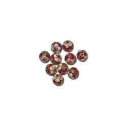 AussieSuperStore Jewellery Making Supplies Red Cloisonne Round Beads (in 4 colors) Cloisonne Round Beads|Jewellery Making Beads|Jewellery Making Supplies 9323823074357 CLS111