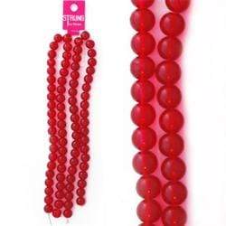AussieSuperStore Jewellery Making Supplies Red Strung Beads Glass Round 10mm 84pcs (in 3 colors) Strung Beads Glass Round 10mm 84pcs | Jewellery Making Beads 9323823179519 BBS2014162