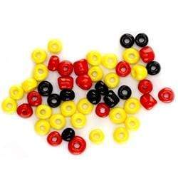 AussieSuperStore Jewellery Making Supplies Red Yellow Black Glass Seed Beads 3.6 mm (in 2 varieties) Glass Seed Beads 3.6 mm (in 2 varieties) | Jewellery Making Beads 9331468060314 VJY852