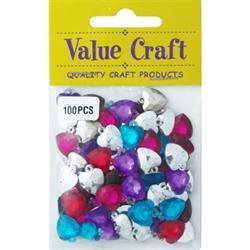 AussieSuperStore Jewellery Making Supplies Rhinestone Heart Charms Rhinestone Heart Charms | Embellishment 9331468043683 VCVP14010