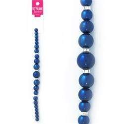AussieSuperStore Jewellery Making Supplies Royal Blue Strung Beads Glass Pearls and Rondelles (in 8 colors) Strung Beads Glass Pearls and Rondelles | Jewellery Making Beads Accessories 9323823178611 BBS2014197