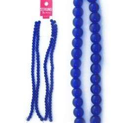 AussieSuperStore Jewellery Making Supplies Royal Blue Strung Beads Glass Round 6mm 140pcs (in 7 colors) Strung Bead Glass Round 6mm 140pcs | Jewellery Making Beads 9323823178574 BBS2014190