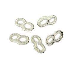AussieSuperStore Jewellery Making Supplies Silver Charms Double Wedding Rings (in 2 color) Charms Double Wedding Rings (in 2 color) | Craft Party Embellishments 9323823147334 FAV071