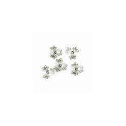 AussieSuperStore Jewellery Making Supplies Silver JF Bead Caps Filigree Leaf Adjustable (in 2 colors) JF Bead Caps Filigree Leaf Adjustable | Jewellery Making Accessories 9323823100032 JF537