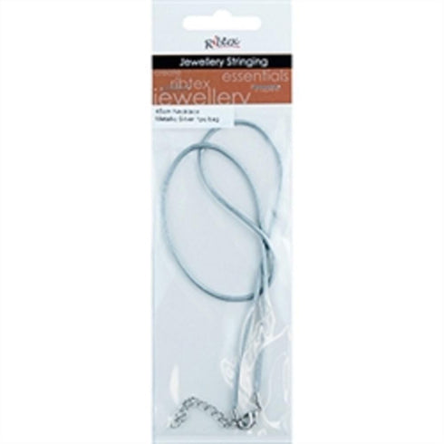 AussieSuperStore Jewellery Making Supplies Silver JF Leather Necklace JF Leather Necklace | Jewellery Making Findings | Jewellery Making Supplies 9323823191207 JF1229