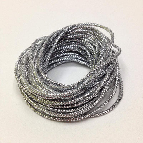 AussieSuperStore Jewellery Making Supplies Silver Metallic Cord 8 ply (in 7 colors) Metallic Cord 8 ply | Cords & Ropes Ribbons & Wrapping | Cord Crafts MC8-2
