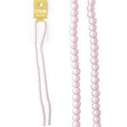 AussieSuperStore Jewellery Making Supplies Soft Pink Strung Beads Glass Pearls 4mm (in 7 colors) Strung Beads Glass Pearls 4mm | Jewellery Making Beads Accessories 9323823181222 BBS2014080