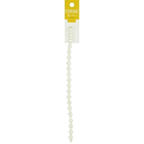 AussieSuperStore Jewellery Making Supplies Square Facet Pearl White Strung Beads Square Facet Pearl White Strung Beads | Jewellery Making Beads | Jewellery Making Supplies 9323823204761 BBS19001