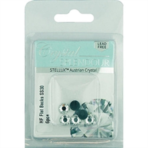 AussieSuperStore Jewellery Making Supplies SS30 a pack of 6pcs Stellux HF Flat Backs Crystal (in 5 sizes) Stellux HF Flat Backs Crystal (in 5 sizes) | Jewellery Making Beads Supplies 9323823205867 STEL19004