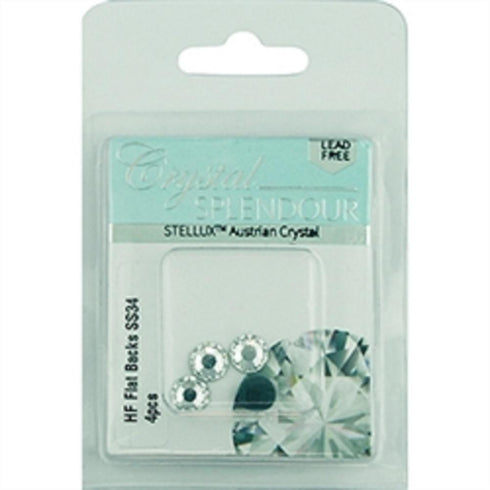 AussieSuperStore Jewellery Making Supplies SS34 a pack of 4pcs Stellux HF Flat Backs Crystal AB (in 5 sizes) Stellux HF Flat Backs Crystal AB (in 5 sizes) | Jewellery Making Beads Supplies 9323823205942 STEL19012