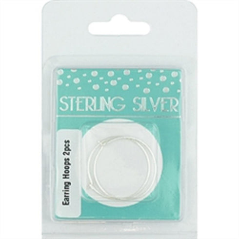 AussieSuperStore Jewellery Making Supplies Sterling Silver Earring Hoops Sterling Silver Earring Hoops | Jewellery Making Finding Accessories 9323823205799 SS19003