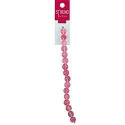 AussieSuperStore Jewellery Making Supplies Strung Beads Glass Round Pink Quartz Strung Beads Glass Round Pink Quartz | Jewellery Making Beads 9323823192563 BBS16059