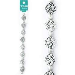 AussieSuperStore Jewellery Making Supplies Strung Beads Metal Flat Round Disc Strung Beads Metal Flat Round Disc | Jewellery Making Beads 9323823182441 BBS2014376