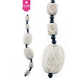 AussieSuperStore Jewellery Making Supplies Strung Beads Porcelain Oval & Square Strung Beads Porcelain Oval & Square | Jewellery Making Beads 9323823182038 BBS2014335