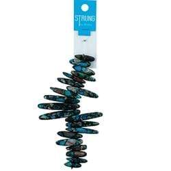 AussieSuperStore Jewellery Making Supplies Strung Beads Stone Bullet Turquoise Marble Strung Beads Stone Bullet Turquoise Marble | Jewellery Making Beads 9323823192471 BBS16050