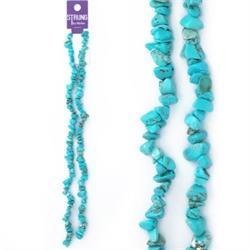 AussieSuperStore Jewellery Making Supplies Strung Beads Stone Chips Turquoise Strung Beads Stone Chips Turquoise | Jewellery Making Beads 9323823179182 BBS2014095