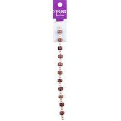 AussieSuperStore Jewellery Making Supplies Strung Beads Wood Round Tube  Strung Beads Wood Round Tube | Jewellery Making Beads 9323823192181 BBS16021