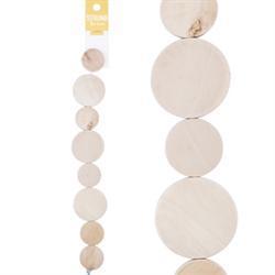 AussieSuperStore Jewellery Making Supplies Strung Beads Wooden Round Disc Strung Beads Wooden Round Disc | Jewellery Making Beads 9323823182076 BBS2014339