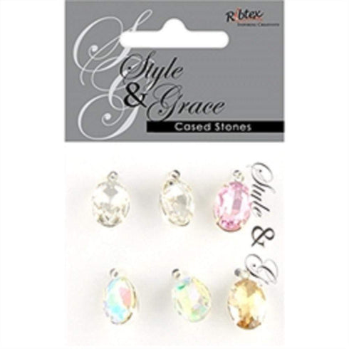 AussieSuperStore Jewellery Making Supplies Style & Grace Crystal Silver Rhinestone Oval Pendant Style & Grace Crystal Silver Rhinestone Oval Pendant | Jewellery Making Findings | Jewellery Making Supplies 9323823209339 CR20004