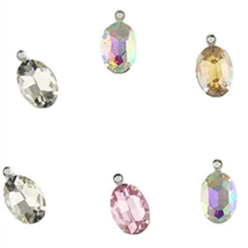 AussieSuperStore Jewellery Making Supplies Style & Grace Crystal Silver Rhinestone Oval Pendant Style & Grace Crystal Silver Rhinestone Oval Pendant | Jewellery Making Findings | Jewellery Making Supplies 9323823209339 CR20004