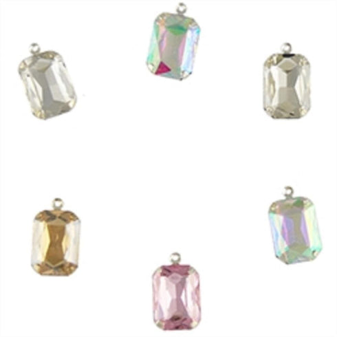 AussieSuperStore Jewellery Making Supplies Style & Grace Crystal Silver Rhinestone Rectangle Pendant Style & Grace Crystal Silver Rhinestone Rectangle Pendant | Jewellery Making Findings | Jewellery Making Supplies 9323823209315 CR20002