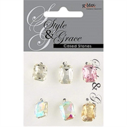 AussieSuperStore Jewellery Making Supplies Style & Grace Crystal Silver Rhinestone Rectangle Pendant Style & Grace Crystal Silver Rhinestone Rectangle Pendant | Jewellery Making Findings | Jewellery Making Supplies 9323823209315 CR20002