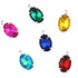 AussieSuperStore Jewellery Making Supplies Style & Grace Red Green Blue Silver Rhinestone Oval Pendant Style & Grace Red Green Blue Silver Rhinestone Oval Pendant | Jewellery Making Findings | Jewellery Making Supplies 9323823209322 CR20003