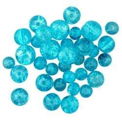 AussieSuperStore Jewellery Making Supplies Turquoise Glass Crackle Beads (in 3 colors) Glass Crackle Beads| Jewellery Making Beads| Jewellery Making Supplies 9323823127787 CKL006