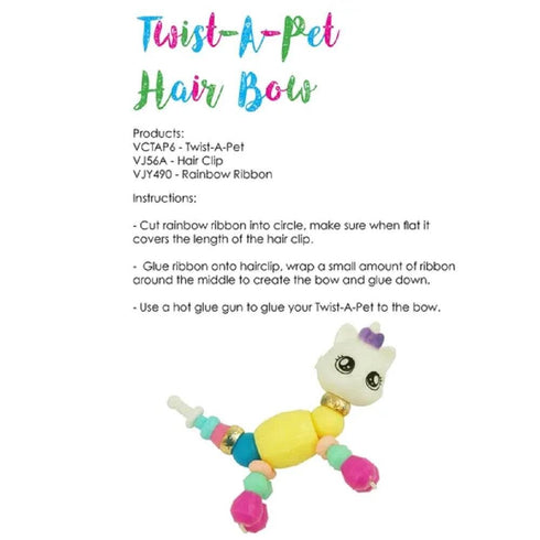 AussieSuperStore Jewellery Making Supplies Twist a Pet Hair Clip Twist a Pet Hair Clip | Bead Toys | Twisty Petz | Collectible Bracelet Set for Kids KIT107