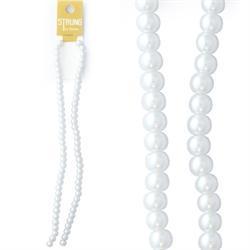 AussieSuperStore Jewellery Making Supplies White Strung Beads Glass Pearls 6mm (in 7 colors) Strung Beads Glass Pearls 6mm | Jewellery Making Beads Accessories 9323823180867 BBS2014014