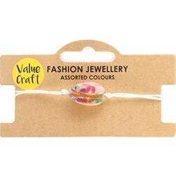 AussieSuperStore Jewellery Making Supplies White with Coloured Shell Shell Bracelet (in 6 varieties) Shell Bracelet (in 6 varieties) | Charm Bracelet for Kids & Children 9331468058625 VCBRAC09