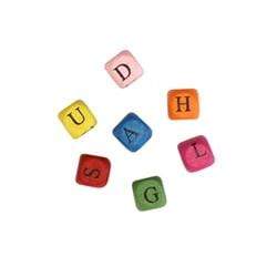 AussieSuperStore Jewellery Making Supplies Wooden Alphabet Cube Beads Wooden Alphabet Cube Beads | Jewellery Making Beads | Jewellery & Beading Supplies 9331468025658 VCWB3