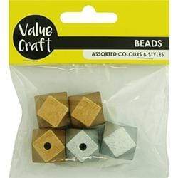 AussieSuperStore Jewellery Making Supplies Wooden Beads Faceted Gold/Silver Wooden Beads Faceted Gold/Silver | Jewellery Making Beads | Jewellery Making Supplies 9331468054832 VJY636