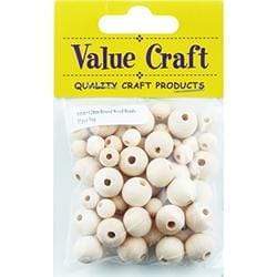 AussieSuperStore Jewellery Making Supplies Wooden Beads Round Natural 12mm/8mm Wooden Beads Round Natural 12mm/8mm | Jewellery Making Beads | Jewellery & Beading Supplies 9331468048503 VCB75