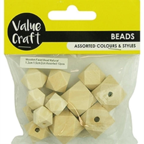 AussieSuperStore Jewellery Making Supplies Wooden Faceted Beads Wooden Faceted Beads | Jewellery Making Beads | Jewellery Making Supplies 9331468054894 VJY642