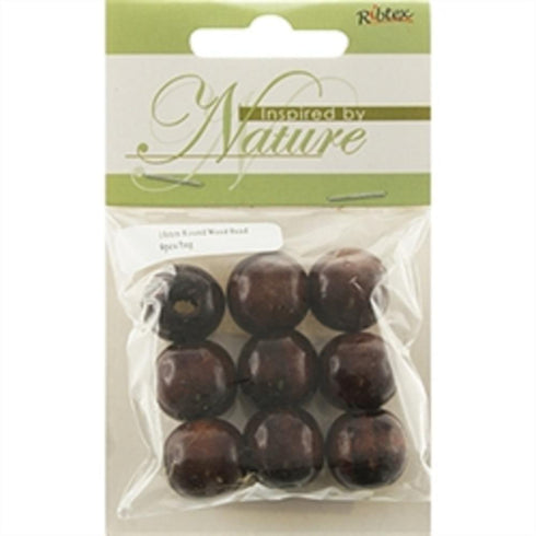 AussieSuperStore Jewellery Making Supplies Wooden Round Dark Brown Beads 18mm Wooden Round Dark Brown Beads 18mm | Jewellery Making Beads | Jewellery Making Supplies 9323823191658 WB16036