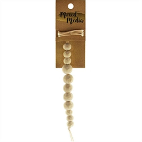 AussieSuperStore Jewellery Making Supplies Wooden Round Faceted Beads Wooden Round Faceted Beads | Jewellery Making Beads | Jewellery Making Supplies 9323823200589 WB18005