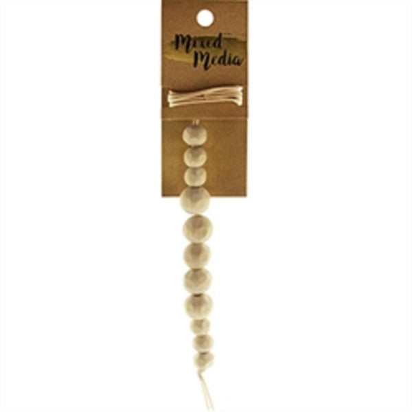 AussieSuperStore Jewellery Making Supplies Wooden Round Faceted Beads Wooden Round Faceted Beads | Jewellery Making Beads | Jewellery Making Supplies 9323823200589 WB18005