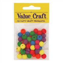 AussieSuperStore Jewellery Making Supplies Wooden Round Fluoro Beads Wooden Round Fluoro Beads |Jewellery Making Beads|Jewellery Making Supplies 9331468039235 VCWB6