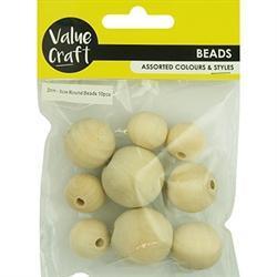 AussieSuperStore Jewellery Making Supplies Wooden Round Shape Beads 20-30mm Wooden Round Shape Beads 20-30mm | Jewellery Making Beads | Jewellery Making Supplies 9331468054887 VJY641