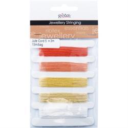 AussieSuperStore Jewellery Making Supplies Yellows JF Jute Thin Cord (in 5 colours) JF Jute Thin Cord (in 5 colours) | Jewellery Making Stringing Material 9323823180454 JFST039