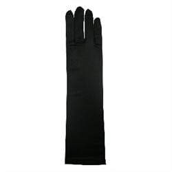 AussieSuperStore Party Essentials Black Stretch Satin Gloves 35cm (in 2 colors) Stretch Satin Gloves 35cm | Costume Accessories | Wedding Accessories 9323823102432 WED048