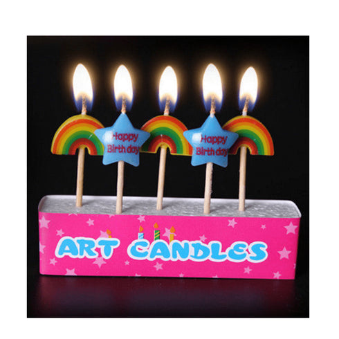 AussieSuperStore Party Essentials Colored Happy Birthday Cake Candles Colored Happy Birthday Cake Party Candles | Cake Unique Candles CBRBSTARCANDLE