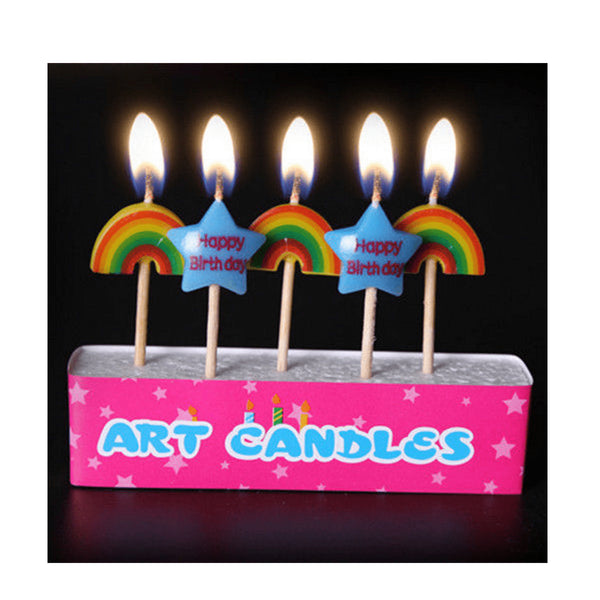 AussieSuperStore Party Essentials Colored Happy Birthday Cake Candles Colored Happy Birthday Cake Party Candles | Cake Unique Candles CBRBSTARCANDLE
