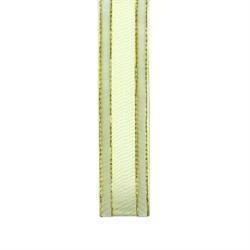 AussieSuperStore Party Essentials Cream/Gold Sheer Edge Satin Metallic Ribbons 22 mm (in 13 colours) Sheer Edge Satin Metallic Ribbons 22mm | Gift Wrapping Ribbon 9331468000433 VSMCR20