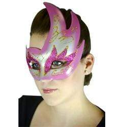 AussieSuperStore Party Essentials Crescent Pink & Silver Crescent Pink & Silver | Party Mask 9331468030768 PAM112